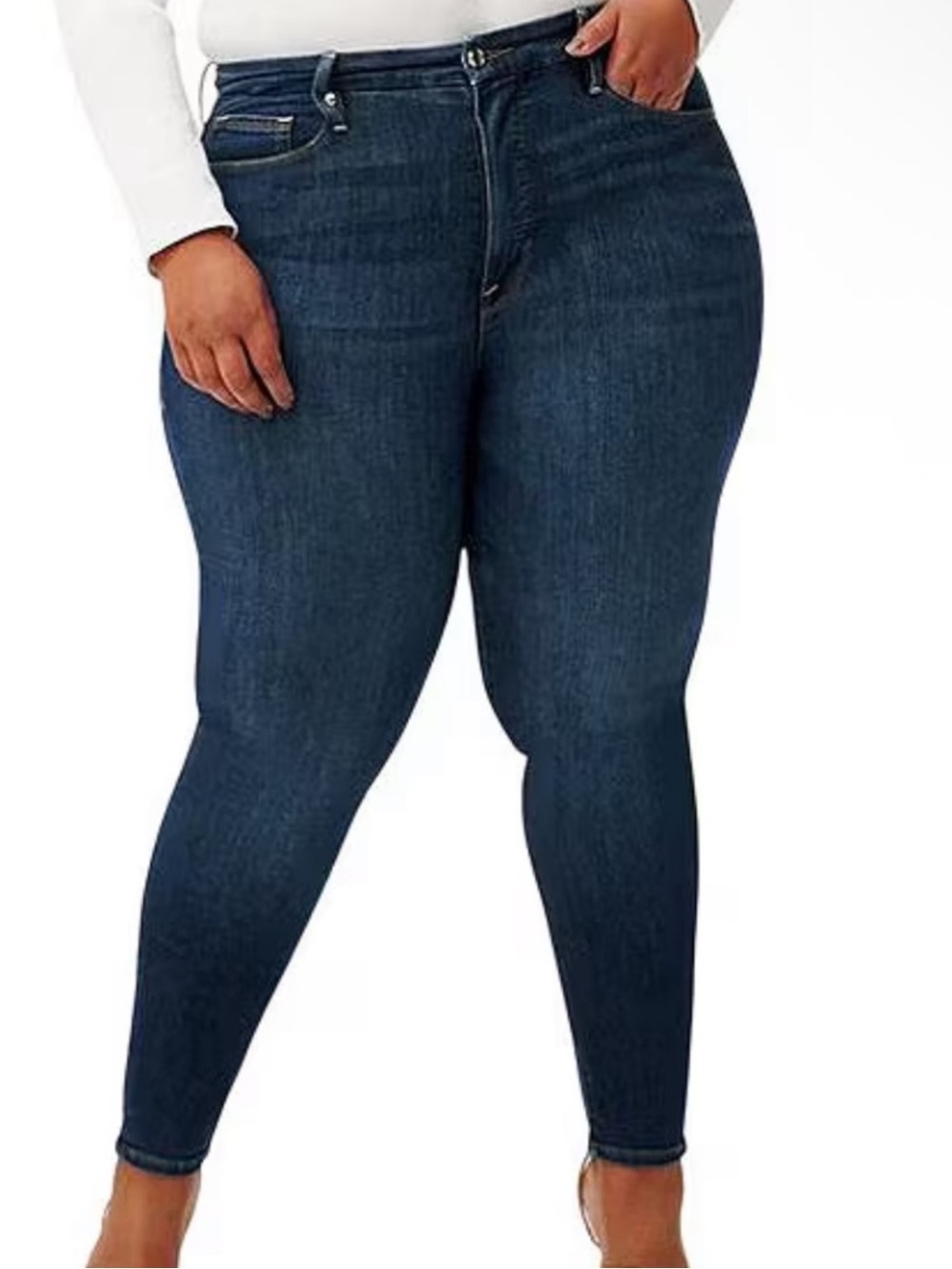 Good American Plus Size Good Legs Straight Denim Jeans Size 26 NWT